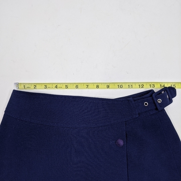 Urban Outfitters Cooperative Y2K Belted Navy Blue Button Front Mini Skirt - Picture 7 of 8
